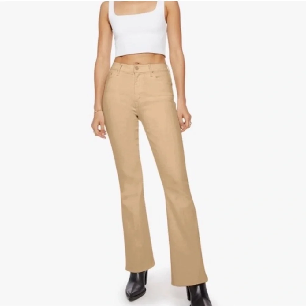 MOTHER Weekender High Rise Flare Jeans In Sand - Picture 1 of 5